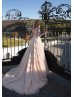 Long Sleeves Beaded Lace Tulle Unique Wedding Dress Long Sleeves Beaded Lace Tulle Unique Wedding Dress